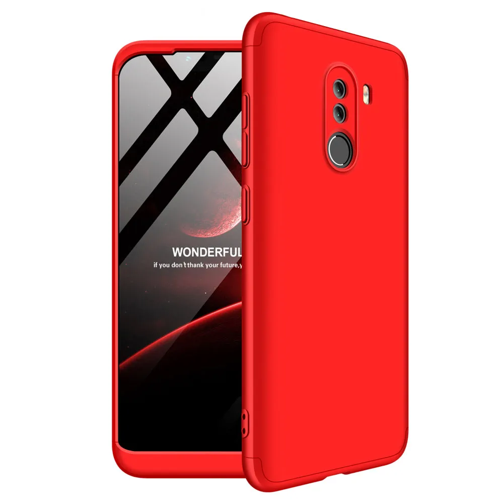 For XIAOMI Pocophone F1 Ultra Slim PC Back Cover Non-slip Shockproof 360 Degree Full Protective Case blue black blue