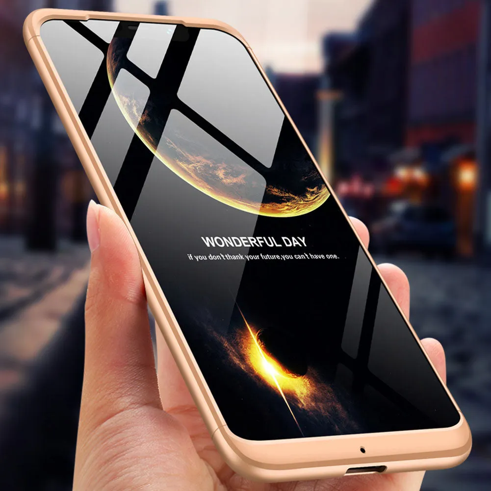 For XIAOMI Pocophone F1 Ultra Slim PC Back Cover Non-slip Shockproof 360 Degree Full Protective Case blue black blue