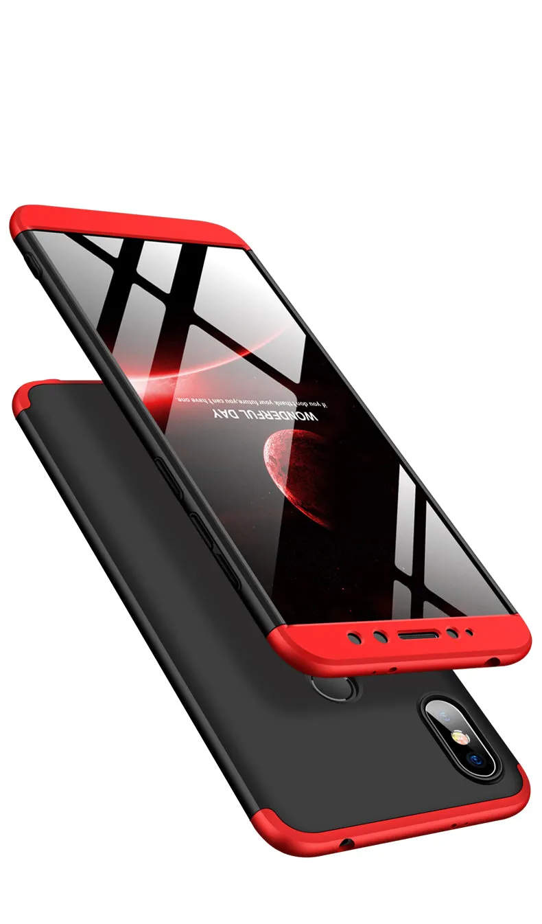 For XIAOMI Redmi S2/Y2 Ultra Slim Back Cover Non-slip Shockproof 360 Degree Full Protective Case blue