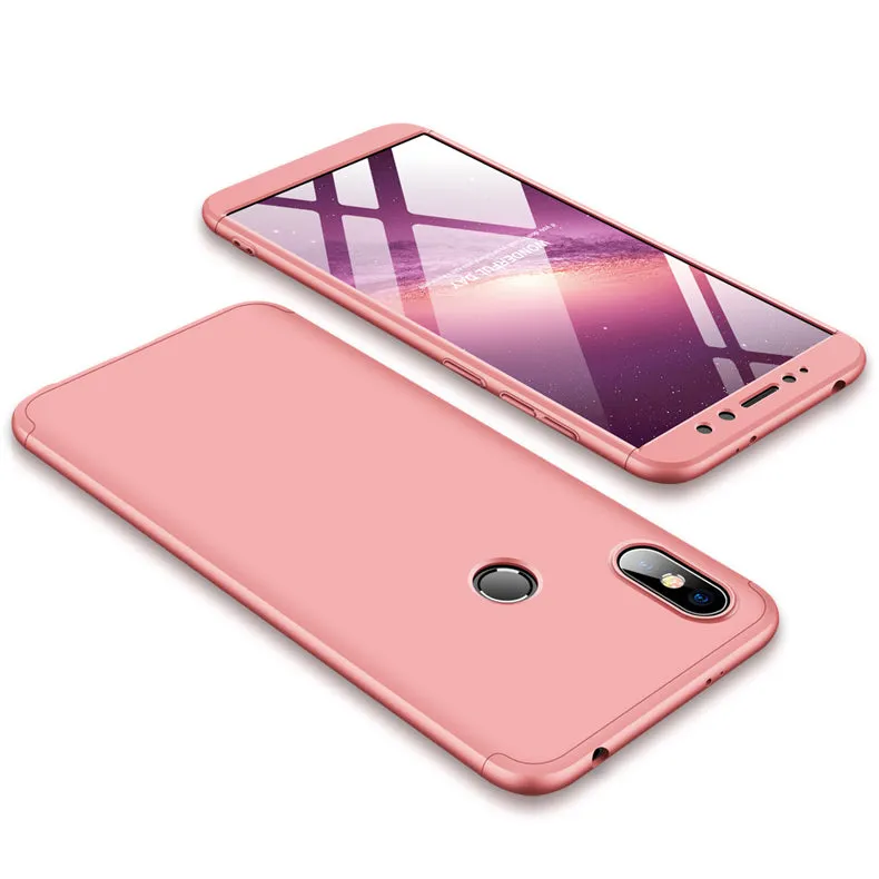 For XIAOMI Redmi S2/Y2 Ultra Slim Back Cover Non-slip Shockproof 360 Degree Full Protective Case blue