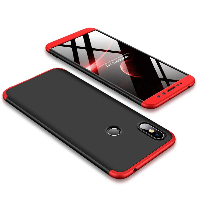 For XIAOMI Redmi S2/Y2 Ultra Slim Back Cover Non-slip Shockproof 360 Degree Full Protective Case blue
