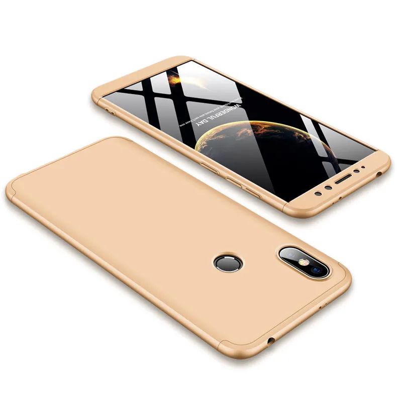 For XIAOMI Redmi S2/Y2 Ultra Slim Back Cover Non-slip Shockproof 360 Degree Full Protective Case blue