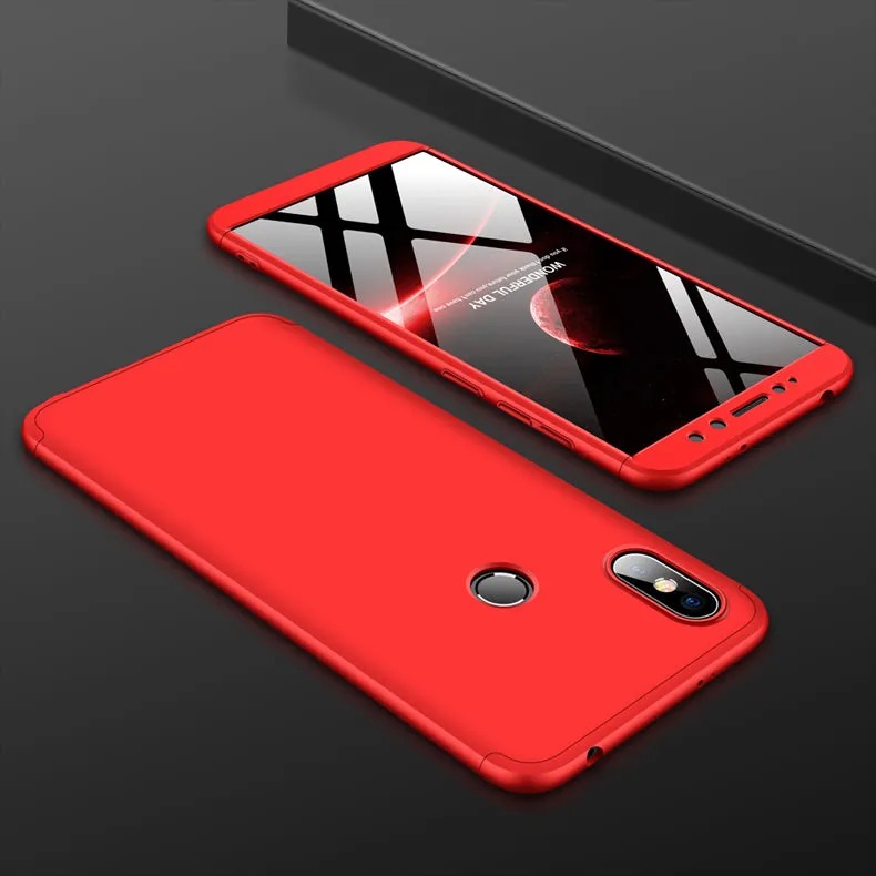 For XIAOMI Redmi S2/Y2 Ultra Slim Back Cover Non-slip Shockproof 360 Degree Full Protective Case blue