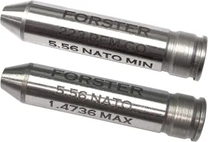 Forster Products 5.56 NATO MIN and MAX Headspace Gage Set