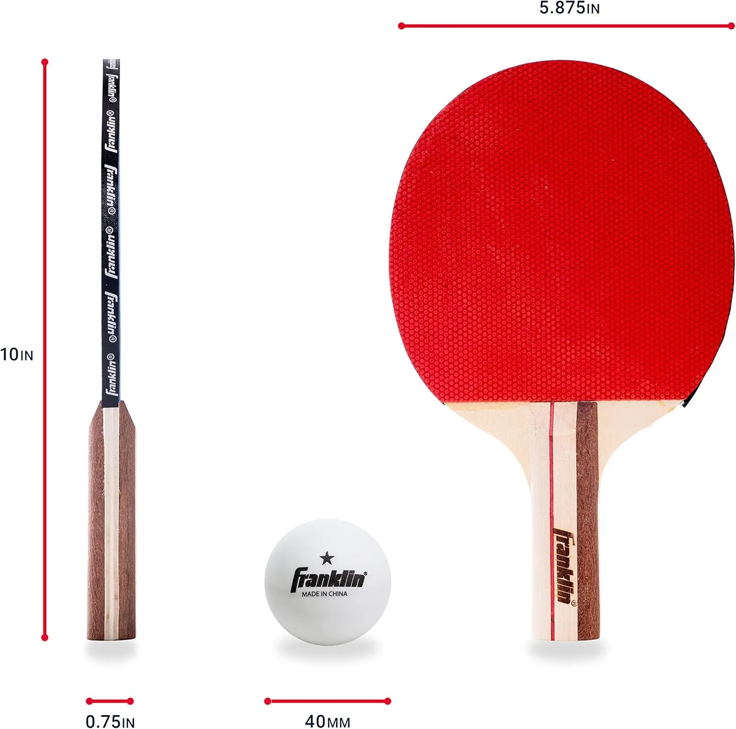 Franklin Sports Ping Pong Paddle Set with Balls - 2 Player & 4 Player Table Tennis Paddle Kit - Full Ping Pong Starter Kit