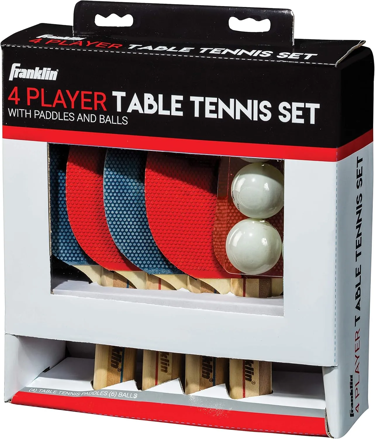 Franklin Sports Ping Pong Paddle Set with Balls - 2 Player & 4 Player Table Tennis Paddle Kit - Full Ping Pong Starter Kit