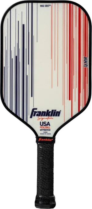 Franklin Sports Pro Pickleball Paddles - Signature Series Pro Pickleball Paddle with MaxGrit Surface - USA Pickleball (USAPA) Approved Tournament Pickleball Paddles - 13mm   16mm Polypropylene Cores