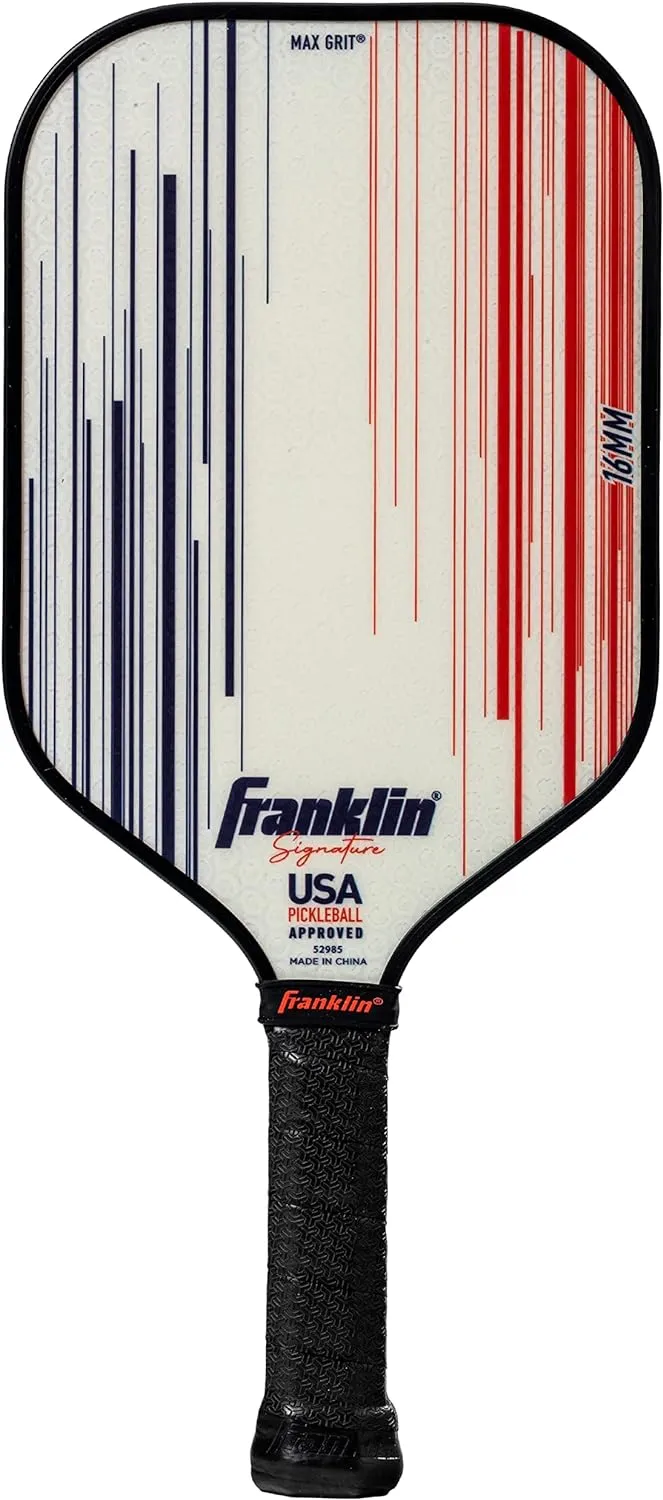 Franklin Sports Pro Pickleball Paddles - Signature Series Pro Pickleball Paddle with MaxGrit Surface - USA Pickleball (USAPA) Approved Tournament Pickleball Paddles - 13mm   16mm Polypropylene Cores