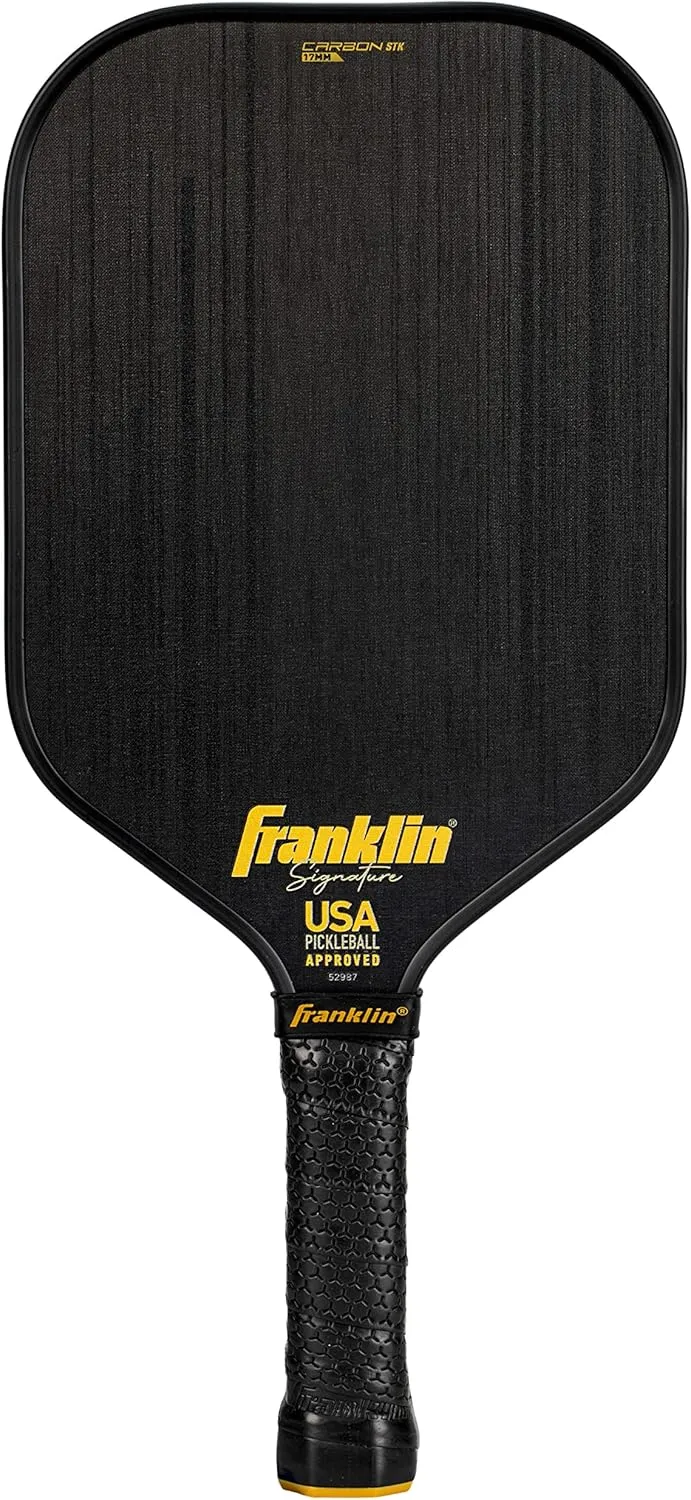 Franklin Sports Pro Pickleball Paddles-Signature Series STK Carbon Fiber-Pickleball USAPA Approved-Polypropylene Core