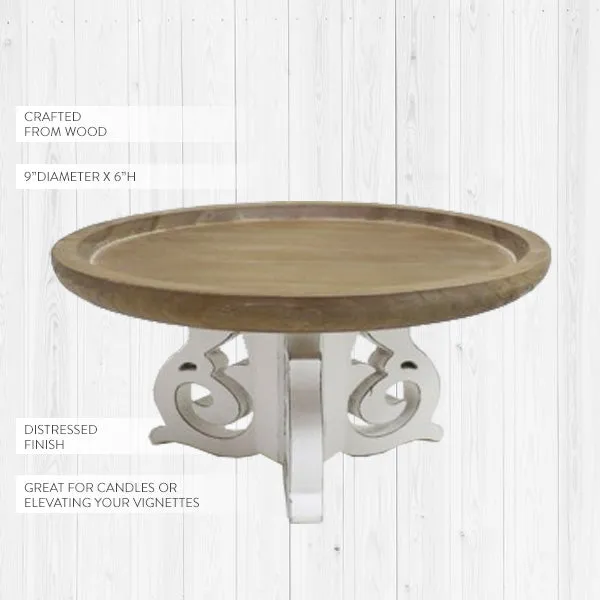 French Country Wooden Candle Riser
