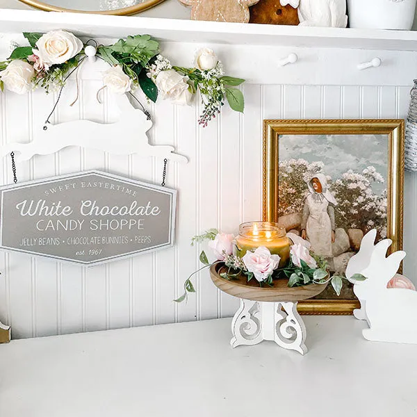 French Country Wooden Candle Riser