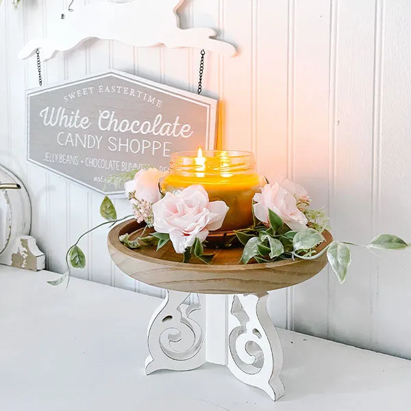 French Country Wooden Candle Riser