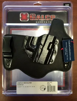 GALCO, Kingtuk Deluxe Inside The Waistband Holster for Glock 17, 19, 22, 23, 26, 27, 31, 32, 33, Right Hand (Black) (KT224B)