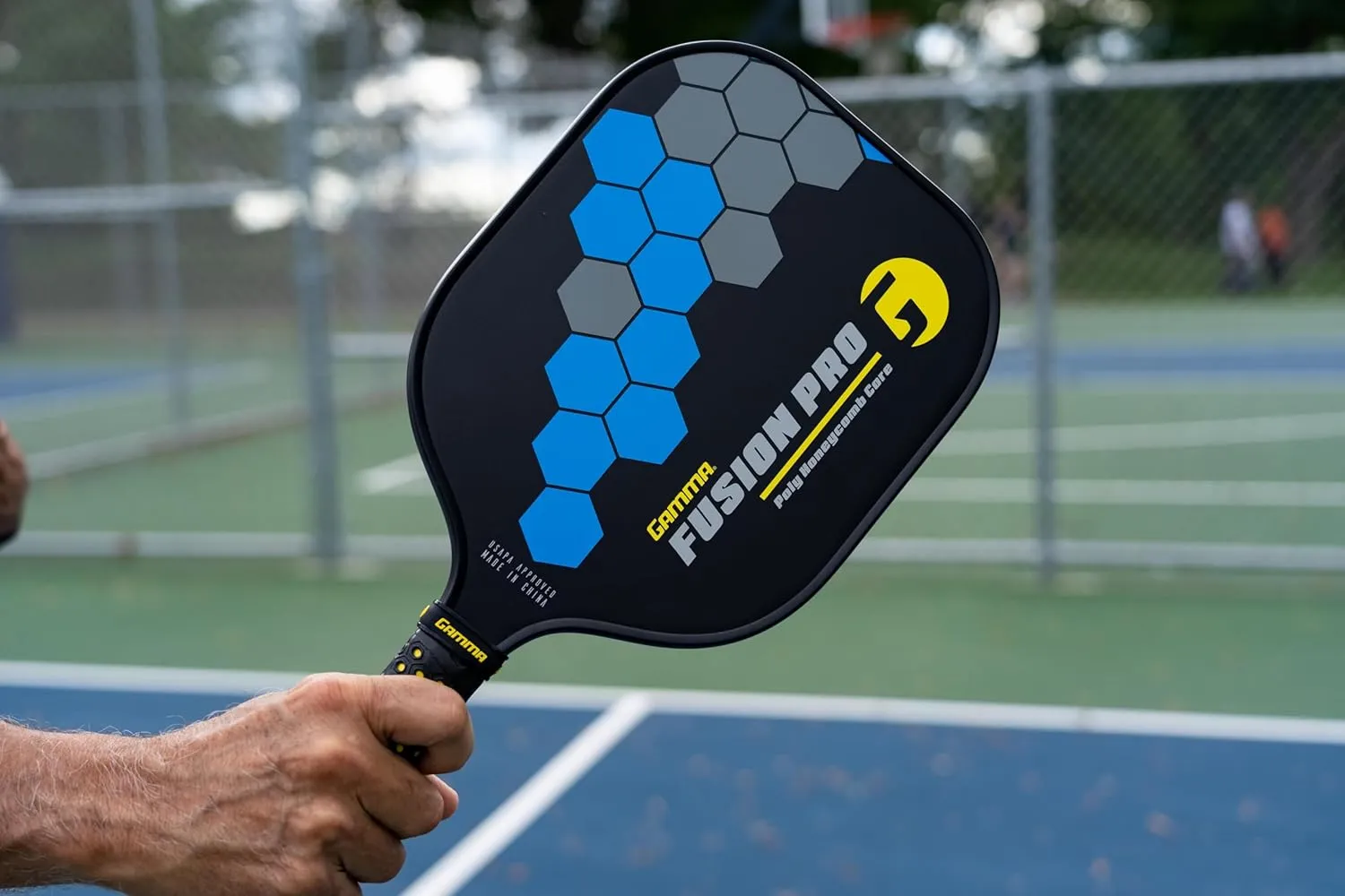 GAMMA Pickleball Paddles, Fusion Series, React, Power, Wider Surface Maximizes Hit Potential for All Skill Levels, Indoor/Outdoor Racquet, USAPA Approved Pickleball Paddles