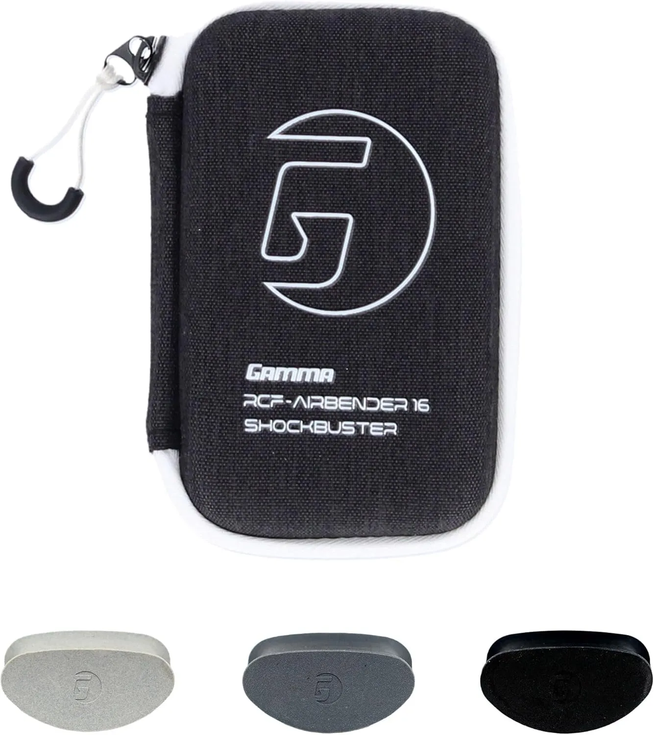GAMMA RCF Airbender Pickleball Paddle, Raw Carbon Fiber, Customizable Handle Weight System & Aerodynamic Open Throat w/Shock Absorbing Gel Insert, 22mm,16mm, 13mm, & 10mm