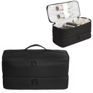 GENCAM Double-Layer Carrying Case for Shark Flexstyle, Travel Case for Shark 430/440 Flex Style, Portable Storage Bag for Shark Flexstyle/Dyson Airwrap Styler and Attachments (Black Patent Pending)