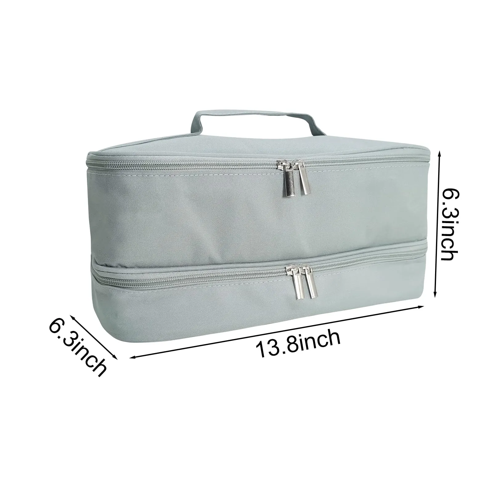 GENCAM Double-Layer Carrying Case for Shark Flexstyle, Travel Case for Shark 430/440 Flex Style, Portable Storage Bag for Shark Flexstyle/Dyson Airwrap Styler and Attachments (Gray)