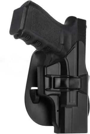 Glock 19 Holster, OWB Polymer Holster for Glock 19, 19X, 44, 45 (Gen 1-5), Glock 23, 32 (Gen 1-4), 60 Adjustable, Right Handed
