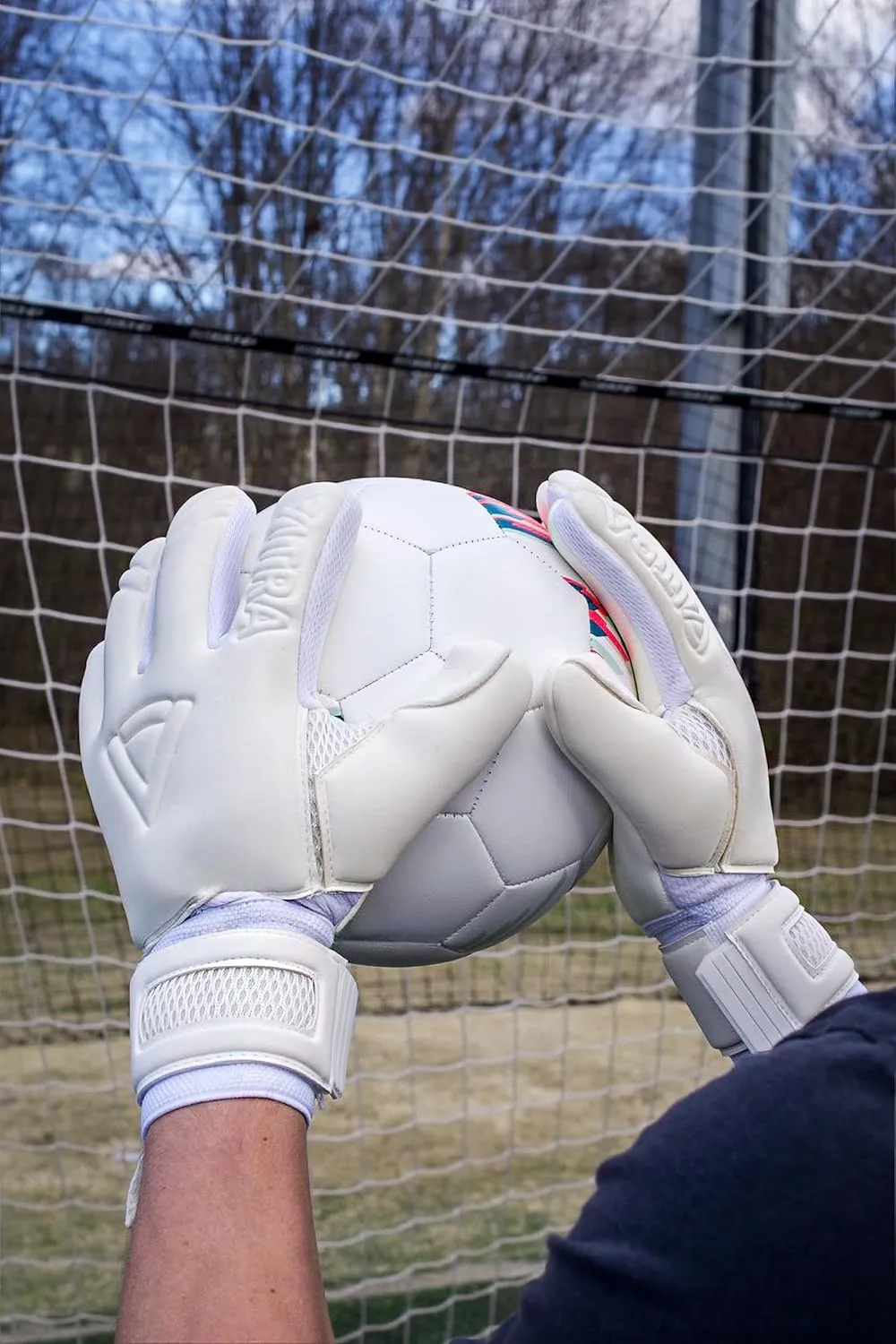 Goalkeeper Gloves, 4 3 mm Protection, Level 5 Super Grip, Removable Finger Guard Protection, Youth and Adult, All-Levels