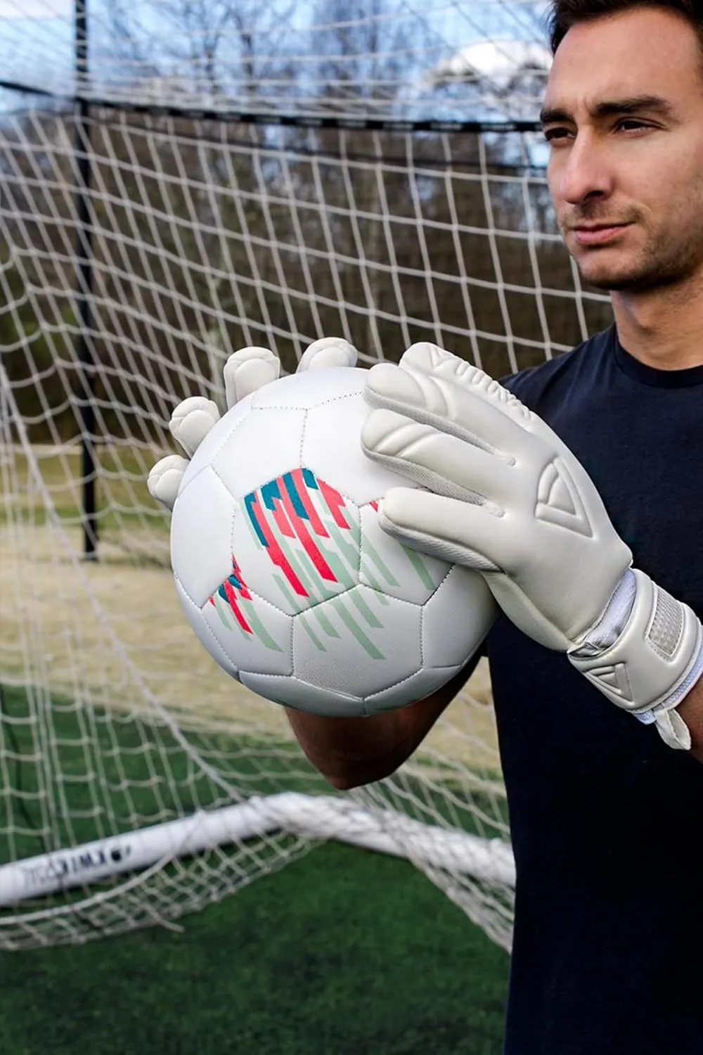 Goalkeeper Gloves, 4 3 mm Protection, Level 5 Super Grip, Removable Finger Guard Protection, Youth and Adult, All-Levels