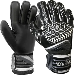 Goalkeeper Gloves - Premium Quality Latex Palm with Finger Spine Protection & Double Layer Wristband - Premium Designed Goalie Gloves for Kids, Youth and Adult