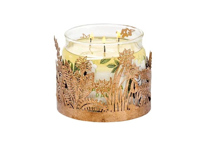 Golden Frond Jar Holder