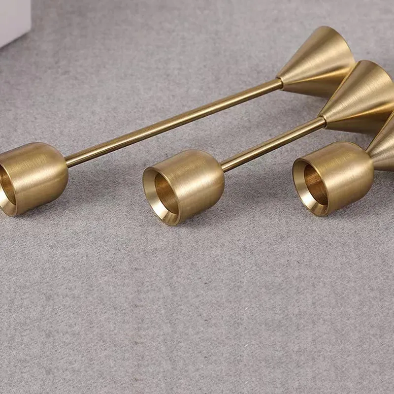 Golden Metal Candle Holders - Candlestick Stand