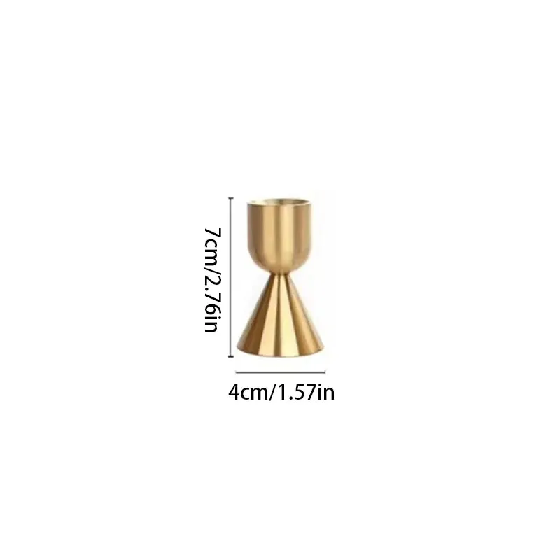 Golden Metal Candle Holders - Candlestick Stand
