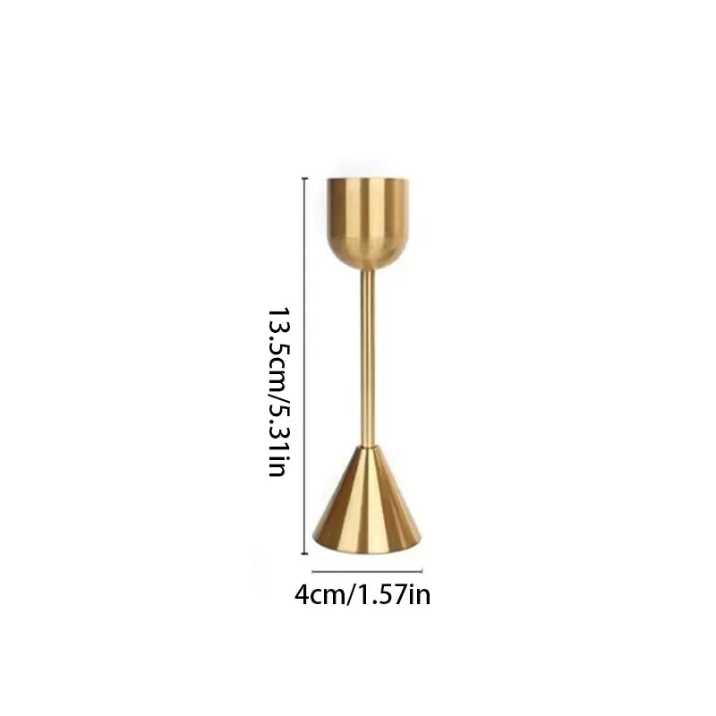 Golden Metal Candle Holders - Candlestick Stand