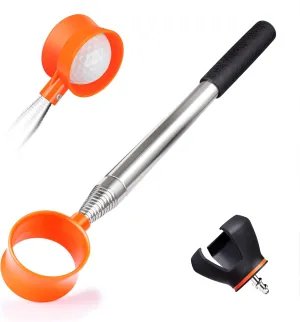 Golf Ball Retriever Telescopic, with Golf Ball Grabber for End of Putter, 9Ft/12Ft/17Ft/20Ft Stainless Steel Golf Ball Retriever for Water