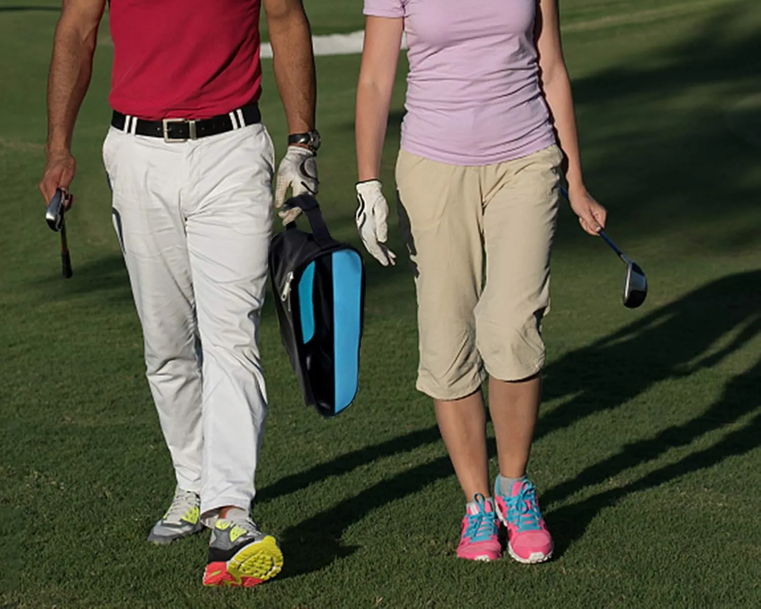 Golf Shoes Bag, Golf Shoe Bag Men, Travel Shoes Bags Zippered Sport Shoes Bag (Sky-Blue)