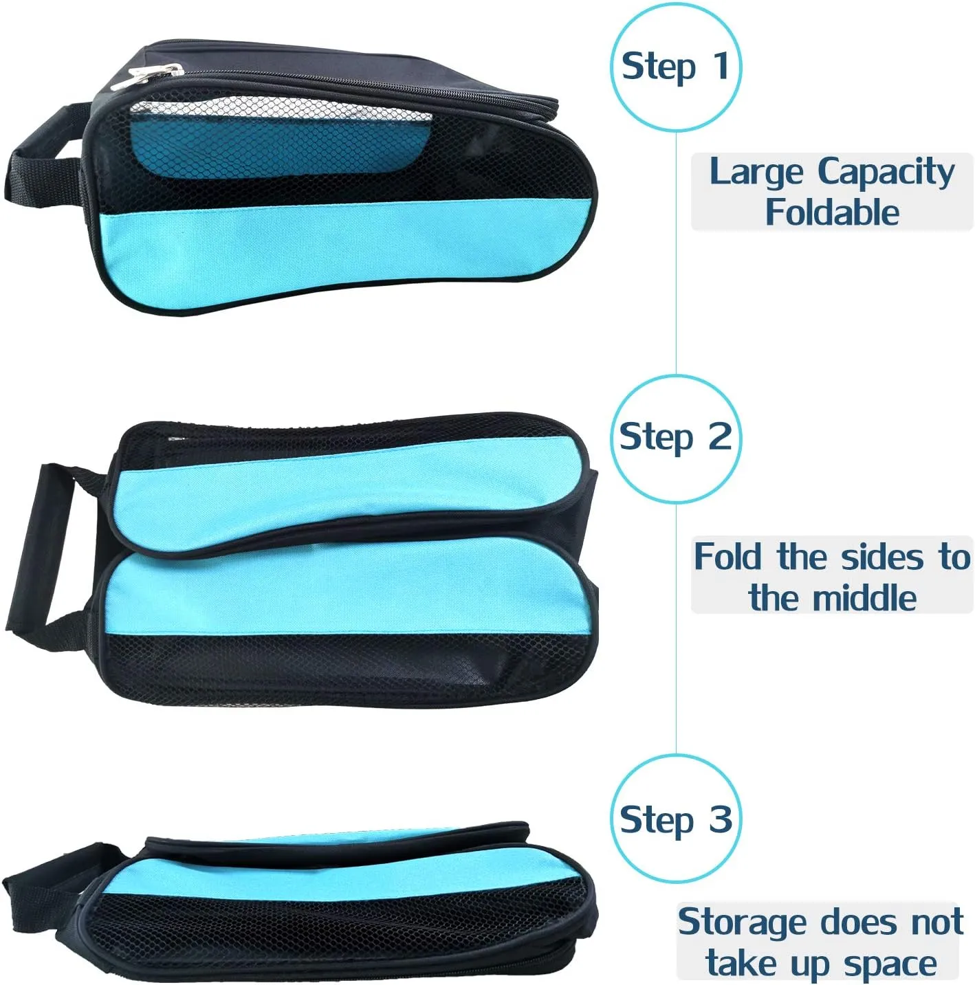 Golf Shoes Bag, Golf Shoe Bag Men, Travel Shoes Bags Zippered Sport Shoes Bag (Sky-Blue)