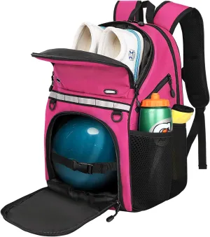 Goloni Bowling Backpack,Single Ball Bowling Bag with Shoe Compartment Up to Size 16,Bowling Bag with Padded Ball Holder