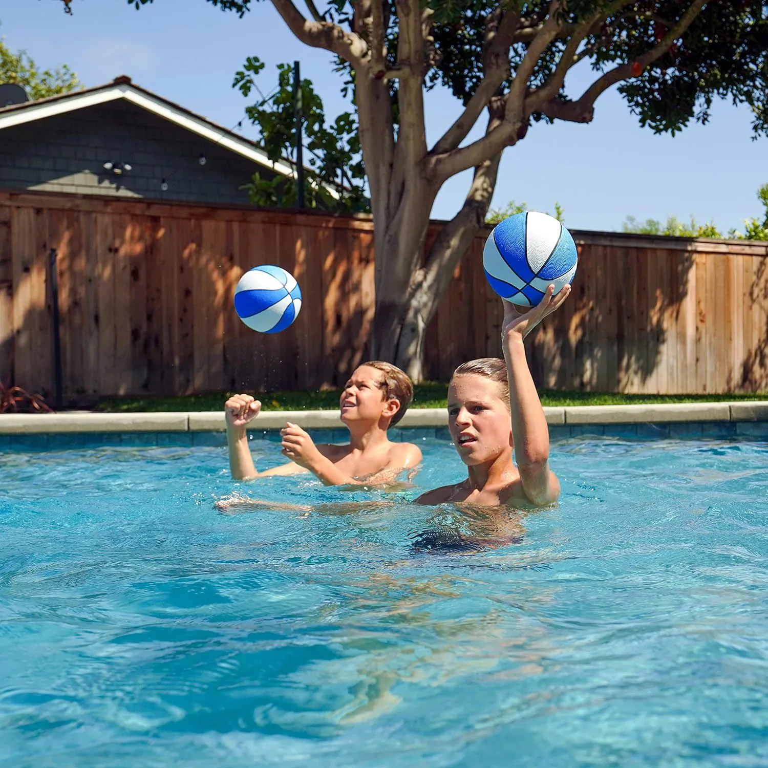 GoSports Water Basketballs 2 Pack - Choose Between Size 3 and Size 6, Great for Swimming Pool Basketball Hoops