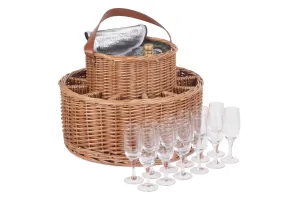 Green Tweed Chilled Garden Party Basket