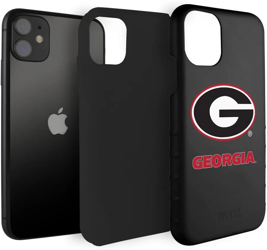 Guard Dog Case Compatible with iPhone 11 - Military Grade - Rugged Two Piece Protection - Collegiate Licensed - Georgia Bulldogs - Logo Black