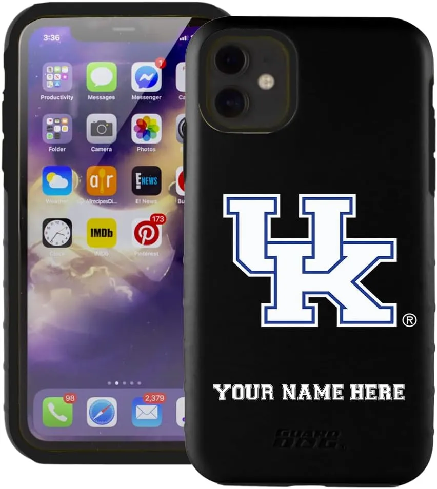 Guard Dog Case Compatible with iPhone 11 - Military Grade - Rugged Two Piece Protection - Collegiate Licensed - Kentucky Wildcats - Personalized