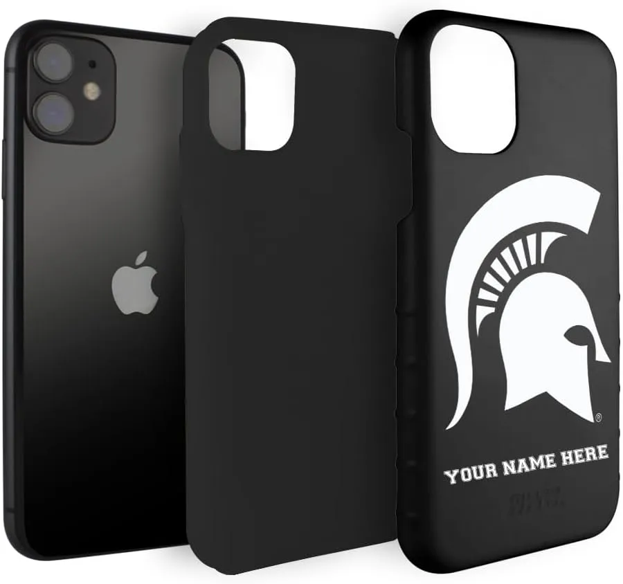 Guard Dog Case Compatible with iPhone 11 - Military Grade - Rugged Two Piece Protection - Collegiate Licensed - Michigan State Spartans - Personalized