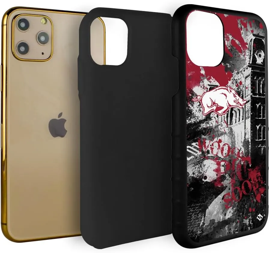 Guard Dog Case Compatible with iPhone 11 Pro Max - Military Grade - Rugged Two Piece Protection - Collegiate Licensed - Arkansas Razorbacks - by Paulson Designs