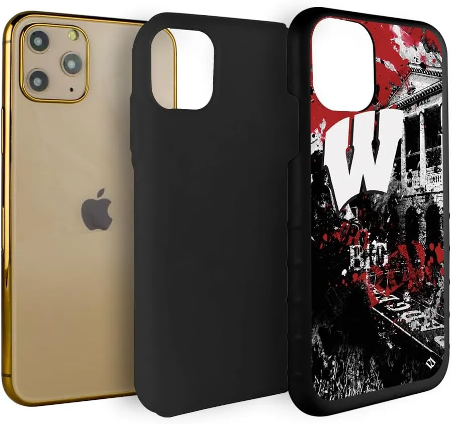Guard Dog Case Compatible with iPhone 11 Pro - Military Grade - Rugged Two Piece Protection - Collegiate Licensed - Wisconsin Badgers - by Paulson Designs