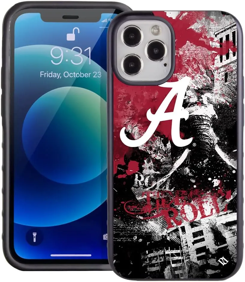 Guard Dog Case Compatible with iPhone 12/12 Pro - Military Grade - Rugged Two Piece Protection - Collegiate Licensed - Alabama Crimson Tide - by Paulson Designs
