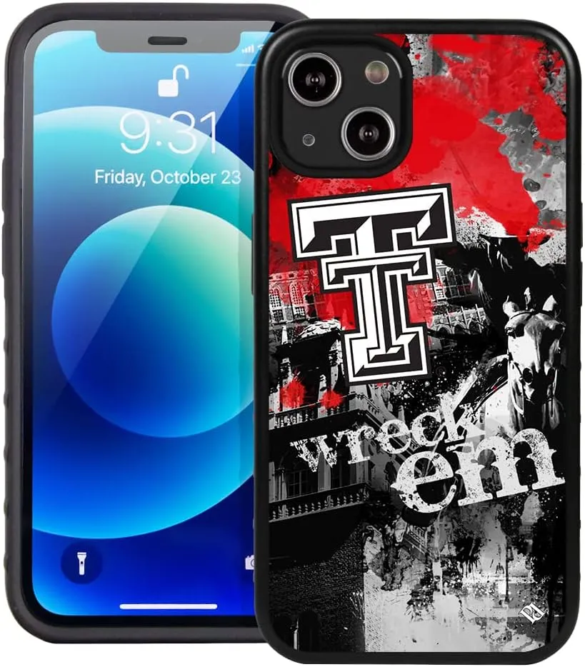 Guard Dog Case Compatible with iPhone 13 - Military Grade - Rugged Two Piece Protection - Collegiate Licensed - Texas Tech Red Raiders - by Paulson Designs