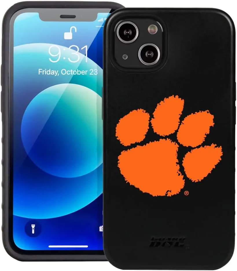 Guard Dog Case Compatible with iPhone 14 - Military Grade - Rugged Two Piece Protection - Collegiate Licensed - Clemson Tigers - Logo