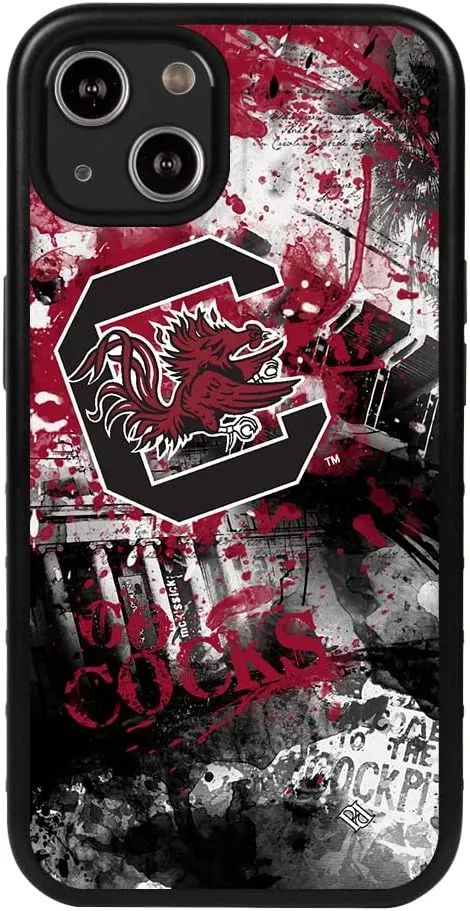 Guard Dog Case Compatible with iPhone 14 - Military Grade - Rugged Two Piece Protection - Collegiate Licensed - South Carolina Gamecocks - by Paulson Designs