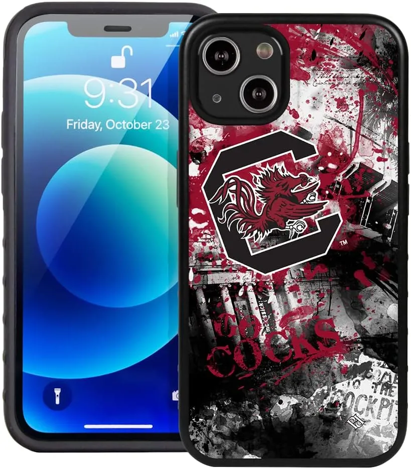 Guard Dog Case Compatible with iPhone 14 - Military Grade - Rugged Two Piece Protection - Collegiate Licensed - South Carolina Gamecocks - by Paulson Designs