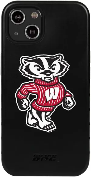 Guard Dog Case Compatible with iPhone 14 - Military Grade - Rugged Two Piece Protection - Collegiate Licensed - Wisconsin Badgers - Logo