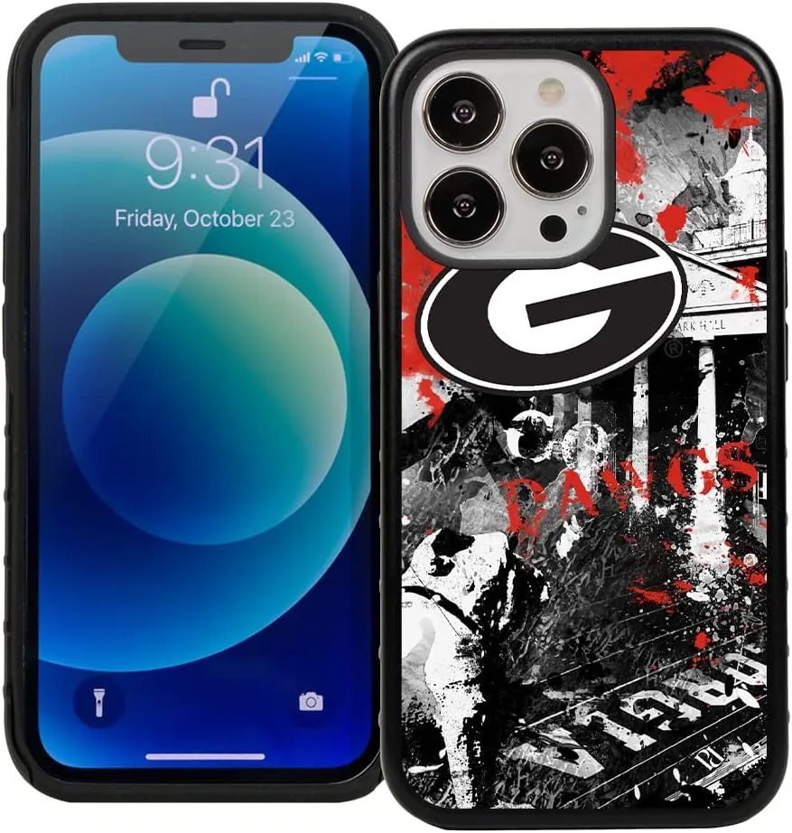 Guard Dog Case Compatible with iPhone 14 Pro - Military Grade - Rugged Two Piece Protection - Collegiate Licensed - Georgia Bulldogs - by Paulson Designs