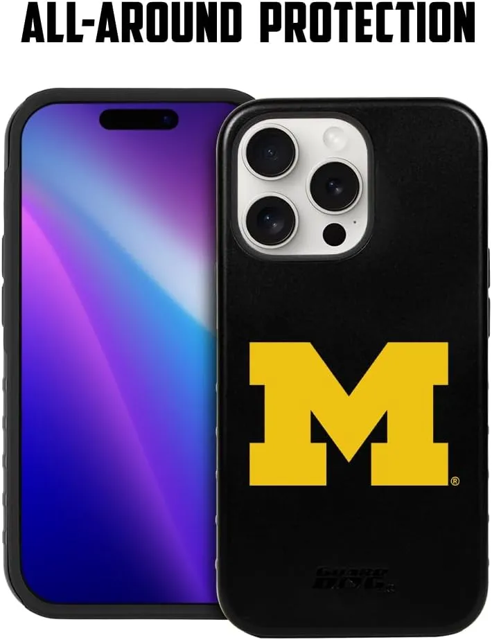 Guard Dog Case Compatible with iPhone 15 Pro Max - Compatible with MagSafe - Military Grade - Rugged Two Piece Protection - Collegiate Licensed - Michigan Wolverines - Logo