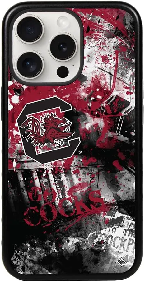 Guard Dog Case Compatible with iPhone 15 Pro Max - Military Grade - Rugged Two Piece Protection - Collegiate Licensed - South Carolina Gamecocks - by Paulson Designs