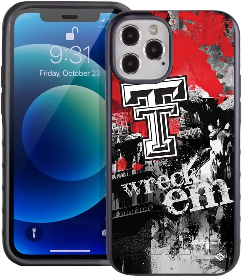 Guard Dog Texas Tech Red Raiders - Paulson Designs Spirit DP Hybrid Case for iPhone 12/12 Pro - Black w/Black